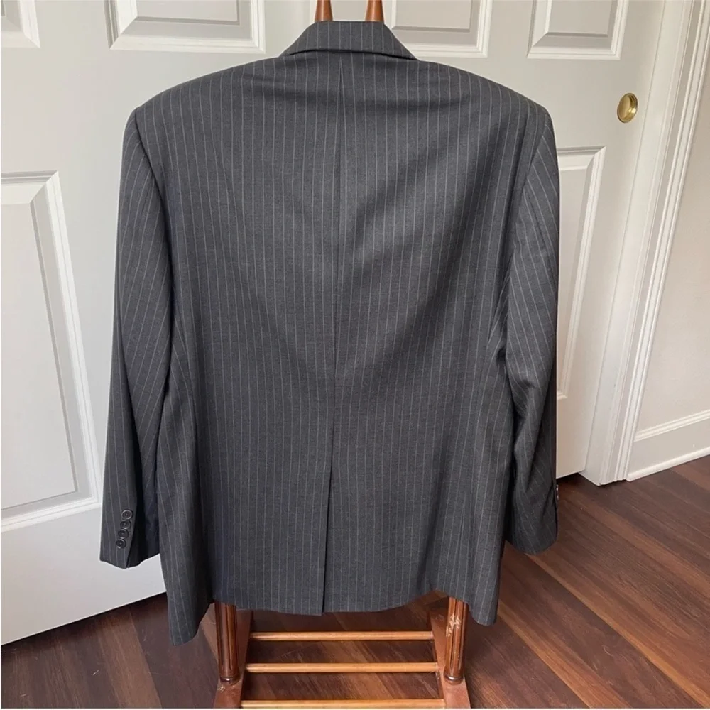 Brooks Brothers Wool Sport Coat Gray Pinstripe 44L